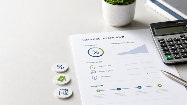 Professional financial workspace flat lay