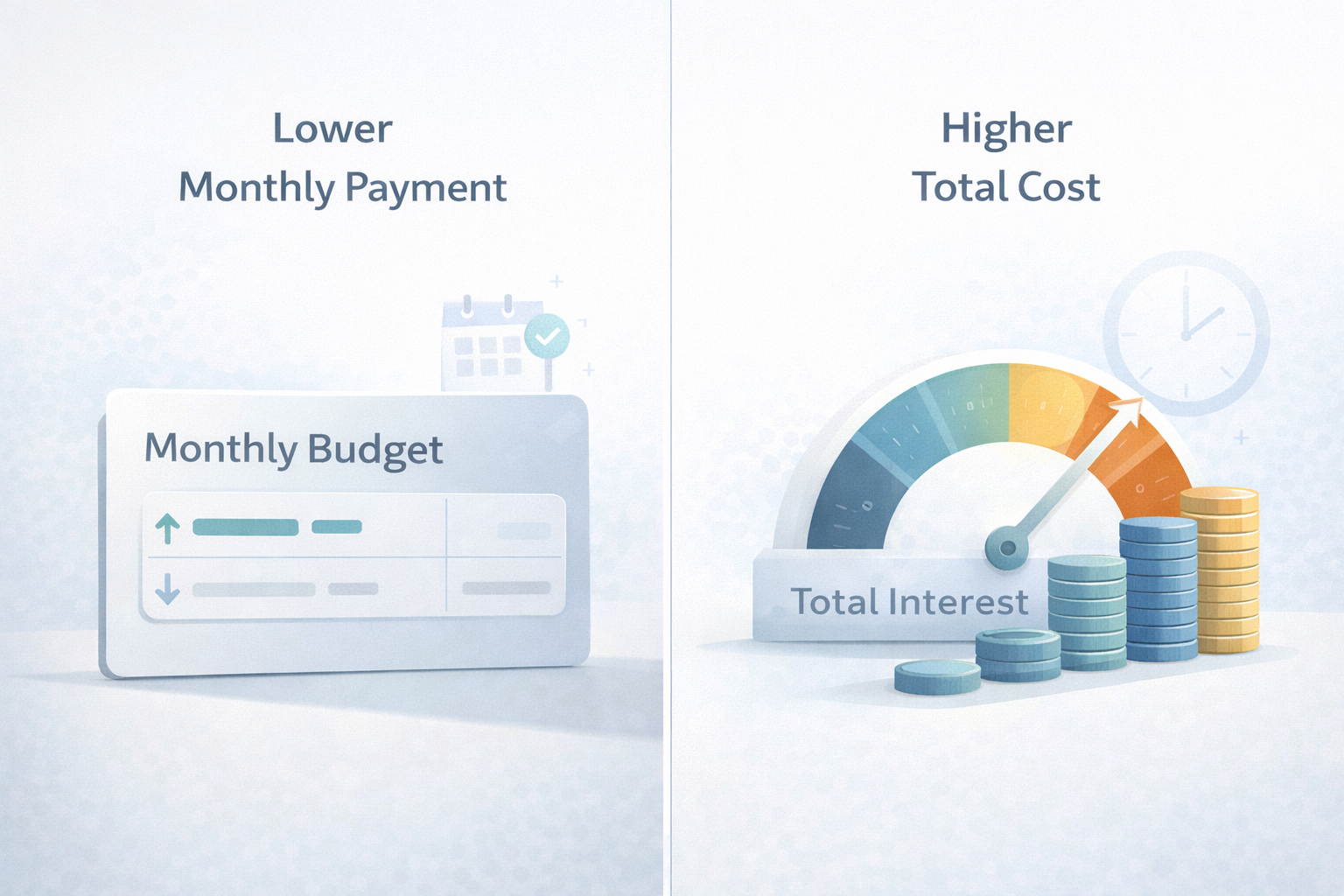 Monthly Payment vs. Total Cost: The Core Tradeoff of Longer Loan Terms