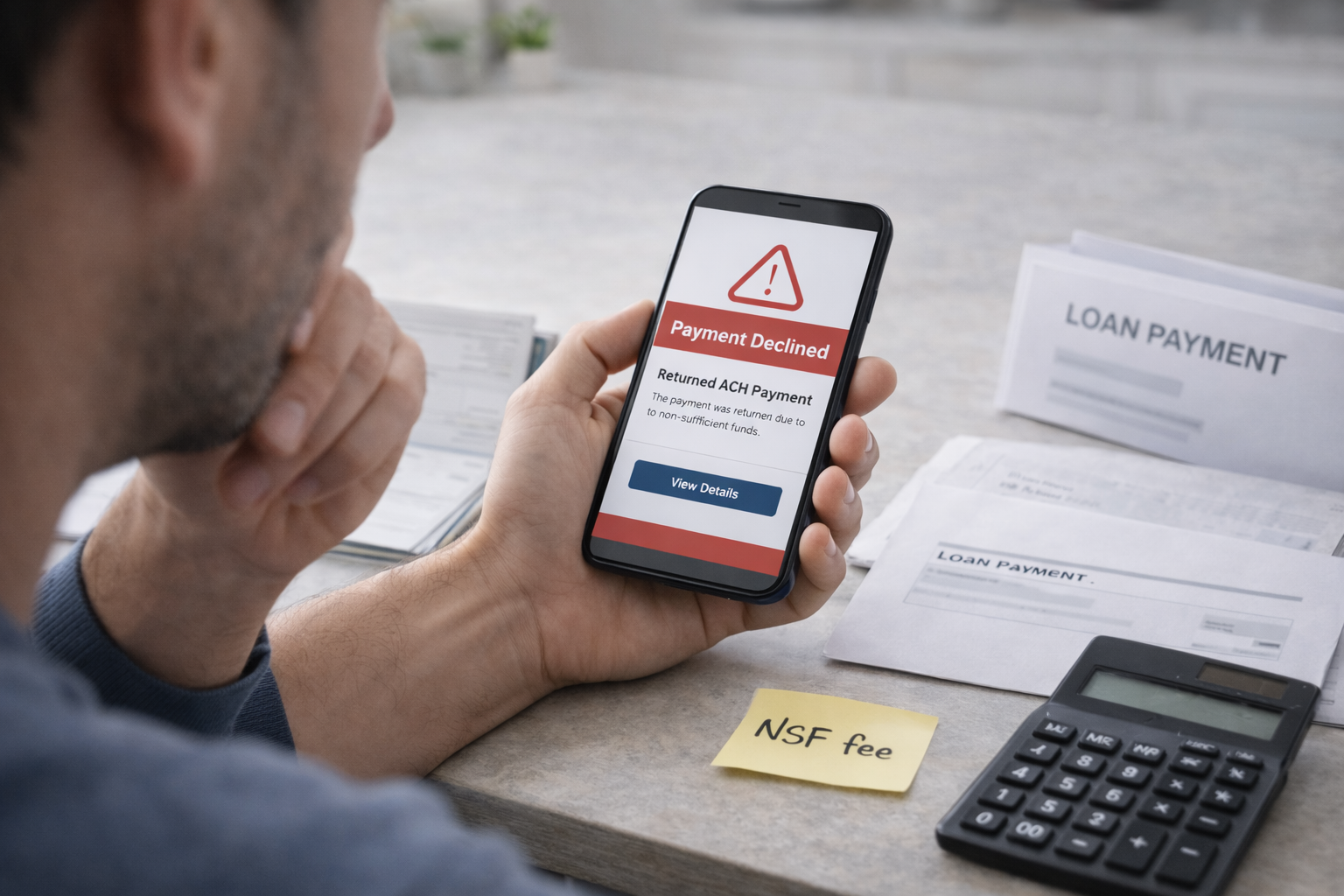 Payment decline and financial review