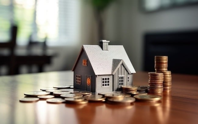 Property investment mortgage and home rental concept earning from home. Generative AI