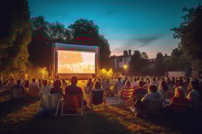 adobe stock image outdoor movie night