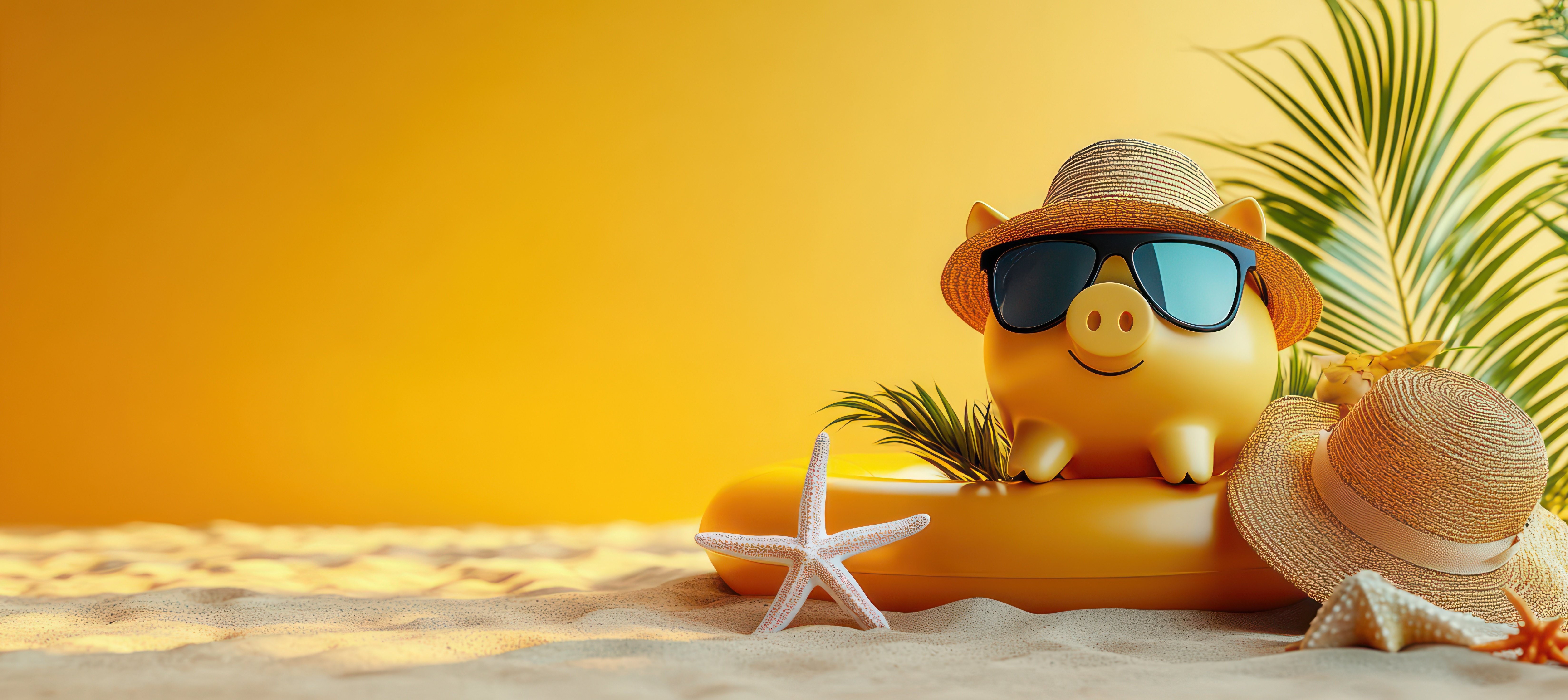 adobe stock image summer budget piggy bank