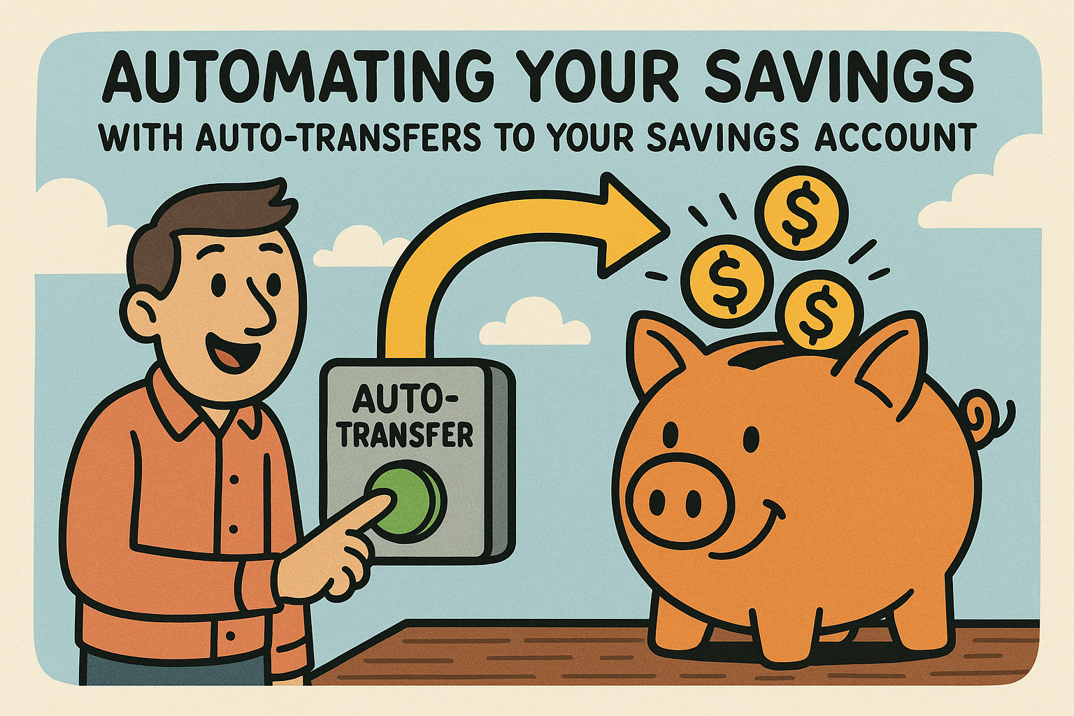 automated savings cartoon