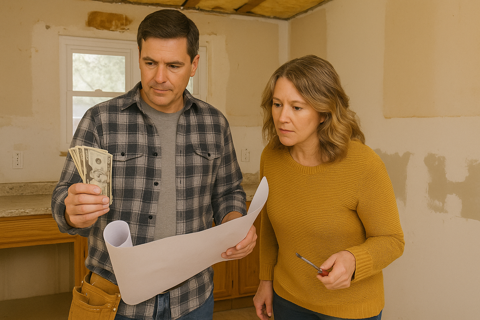 cash-out refinancing to update old home ai image