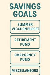 inforgraphic with summer savings goals