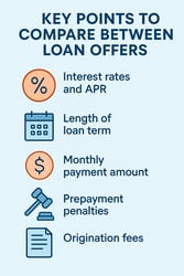 key points to compare between loan offers infographic