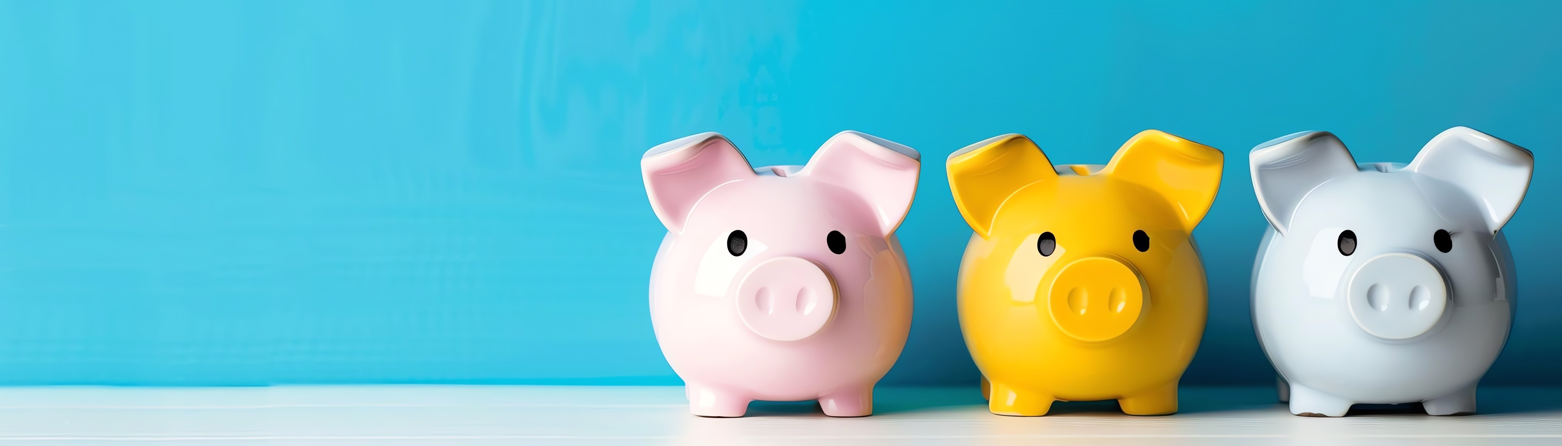 multicolored piggy banks adobe stock photo