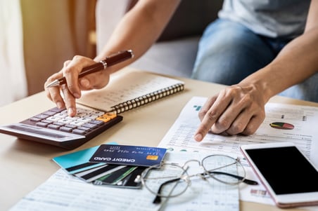 on time bill and utility payments Adobe stock photos