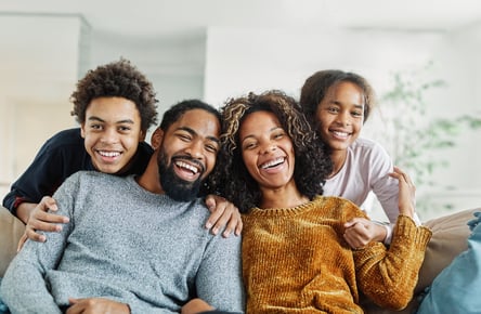 parents in their 40s with teenage children at home