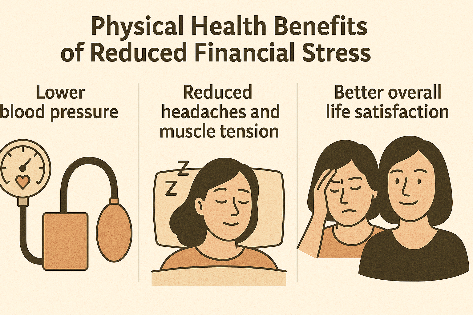 physical health benefits of less financial stress