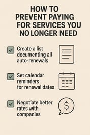 prevent paying for services you do not need